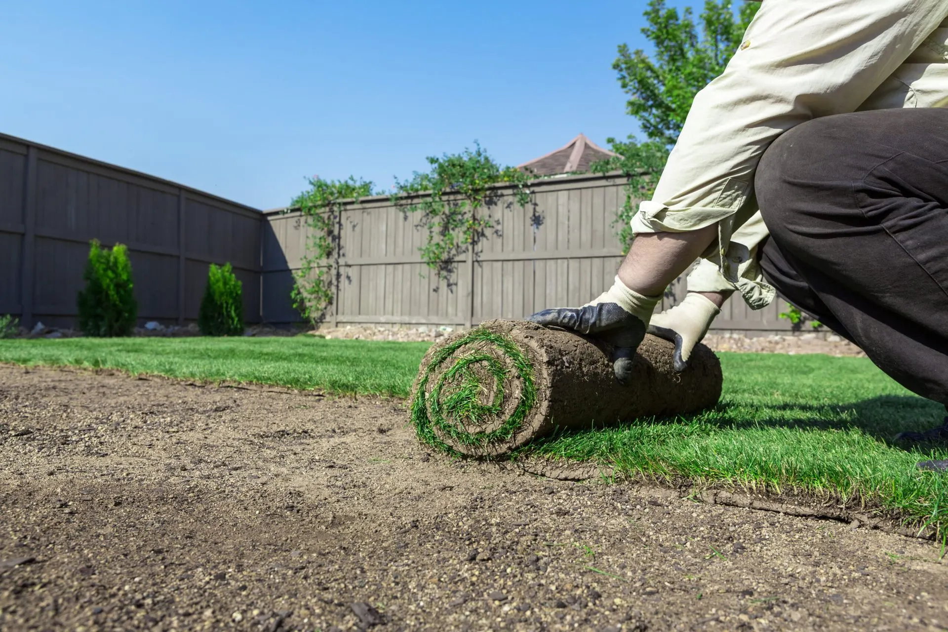 Sod installation project by JM Landscaping LLC in Green Bay, WI