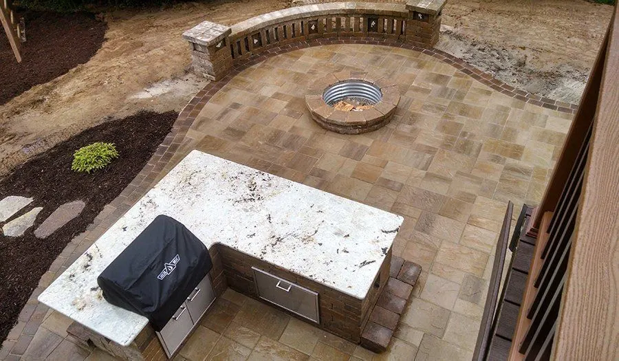 Outdoor Fireplaces Installations project by JM Landscaping LLC in Green Bay, WI