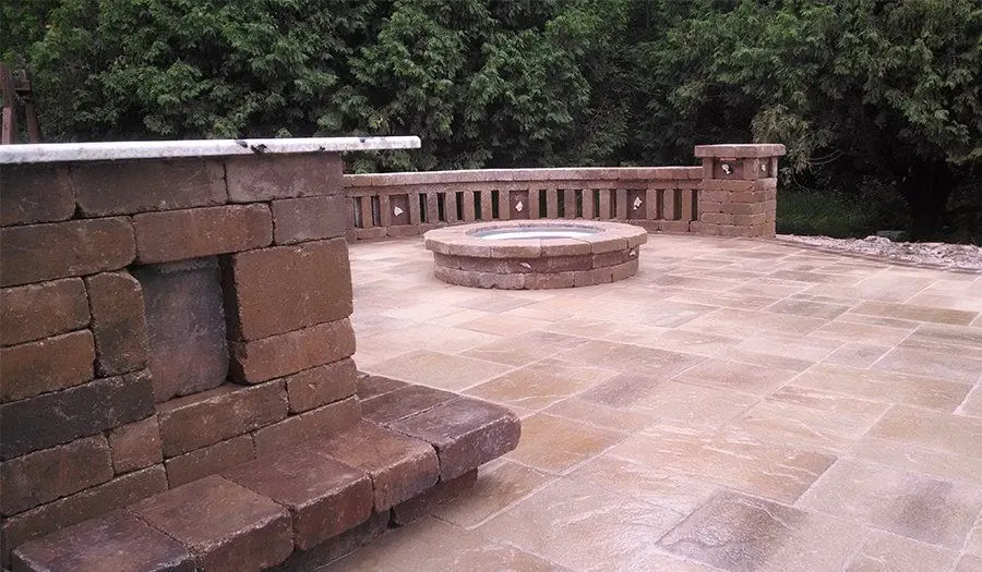 Outdoor Fireplaces Installations project by JM Landscaping LLC in Green Bay, WI