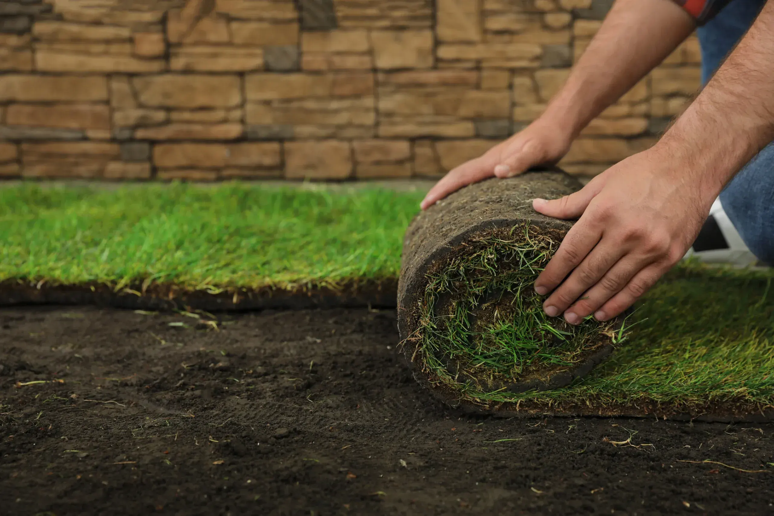 Sod installation project by JM Landscaping LLC in Green Bay, WI